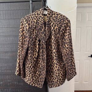 Kasper Leopard Print Blazer